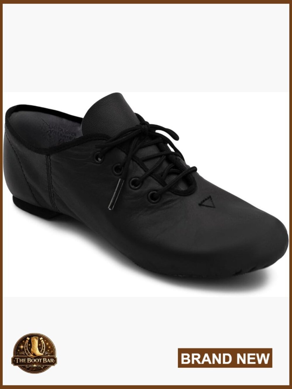 Women's Leather Jazz Oxford Dance Shoes Lace-Up Split Sole Padded